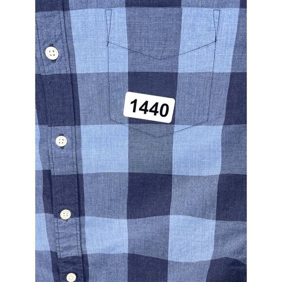 BONOBOS Long Sleeve Button Up Shirt Slim Fit Men Small Plaid Blue Cotton - Picture 10 of 10